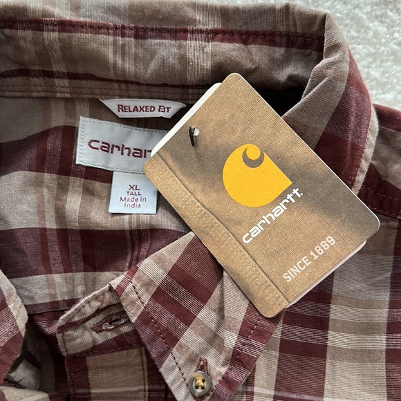 Carhartt Relaxed button down shirt Size XLT - Picture 6 of 8